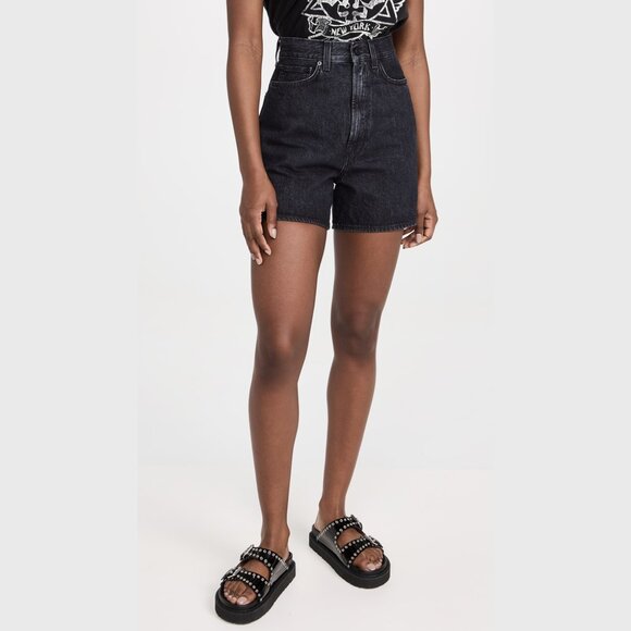 Made in Tomboy Aisha Shorts Black Denim Jean Shopbop - Picture 1 of 6